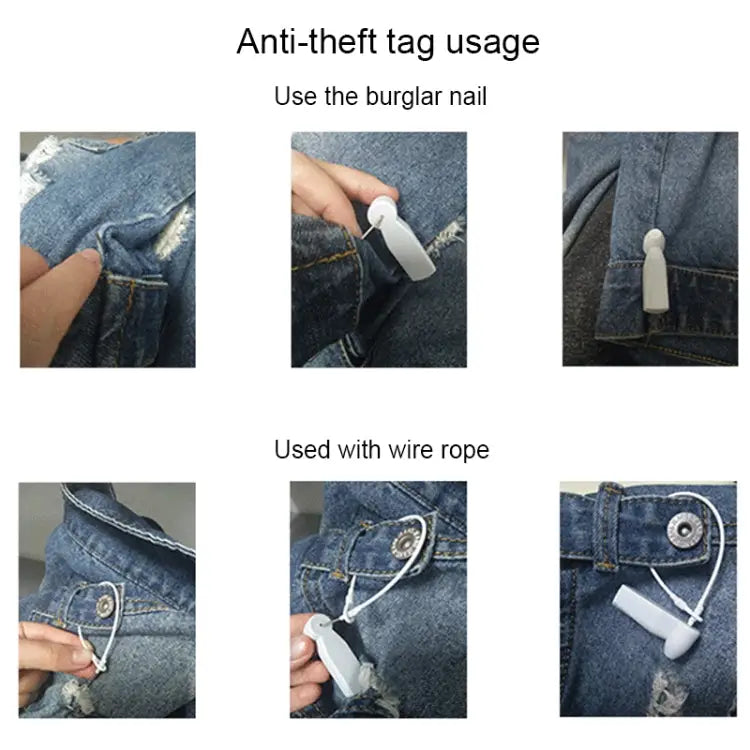 100pcs HTG-005 Small Hammer Anti-theft Magnetic Buckle EAS Anti-theft Sound and Magnetic Button Label for Supermarket