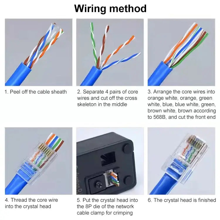 100pcs /Pack Cat5e RJ45 Connector Unshielded Pass Through Modular Plug Gold: 3u Cat5e Unshielded Pass Through - Cat5e