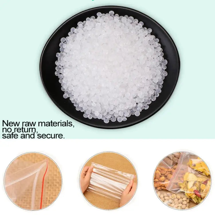100pcs/pack PE Self Sealing Clear Zip Lock Packaging Bag 12cm x 18cm Custom Printing and Size are welcome 12*18cm