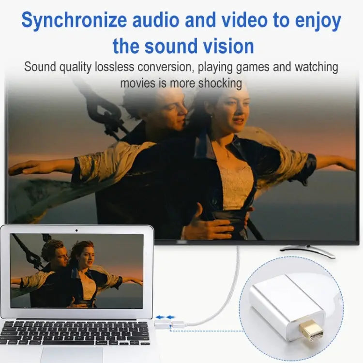1080P Mini DisplayPort Male to HDMI Female Adapter
