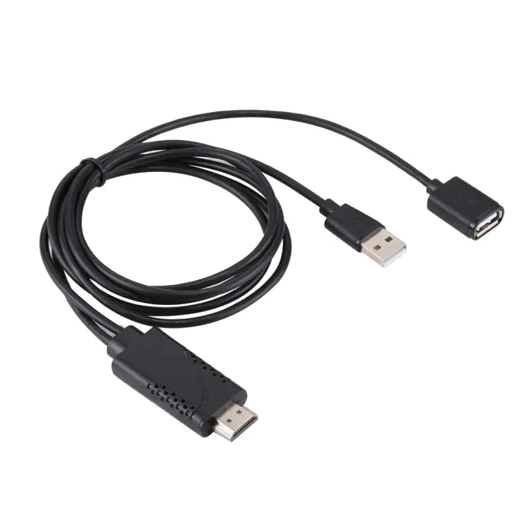 1080P USB 2.0 Male + USB 2.0 Female to HDMI HDTV AV Adapter Cable for iPhone / iPad Android Smartphones