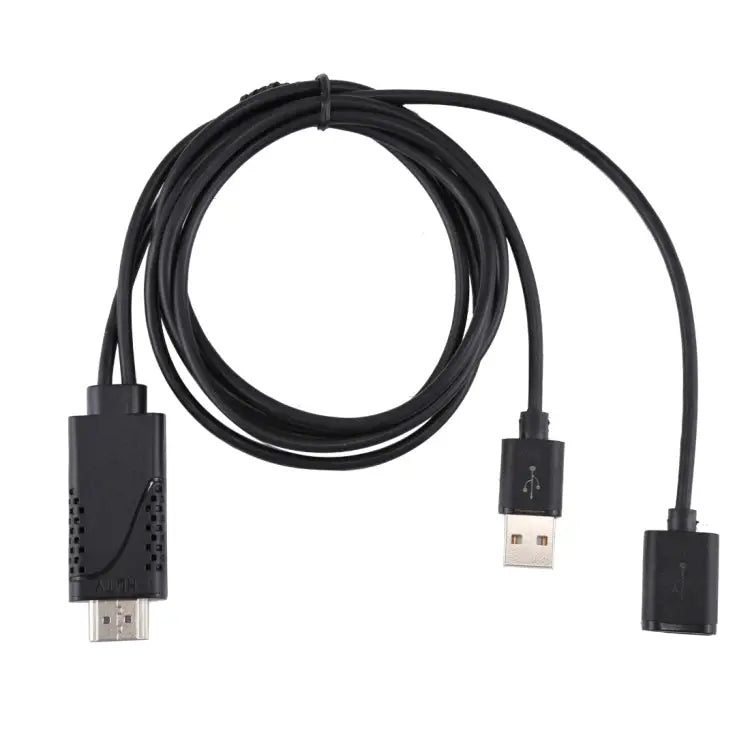 1080P USB 2.0 Male + USB 2.0 Female to HDMI HDTV AV Adapter Cable for iPhone / iPad Android Smartphones