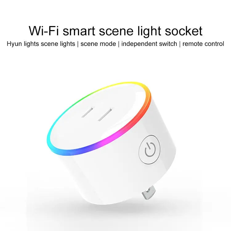 10A RGB Scene Light WiFi Remote Control Smart Socket Works with Alexa & Google Home & IFTTT AC 100-240V JP Plug XS-A18