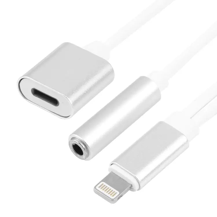 10cm 8 Pin Female & 3.5mm Audio Female to 8 Pin Male Charger Adapter Cable Support All iOS System