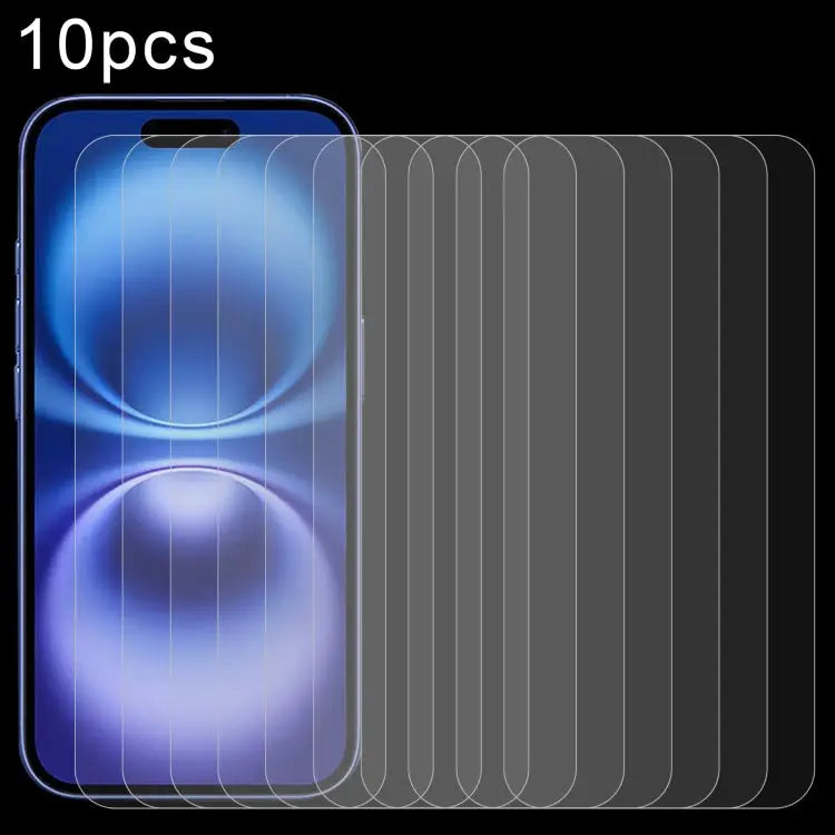 10pcs 0.26mm 9H 2.5D Tempered Glass Film - For iPhone 16 - Apple Accessories
