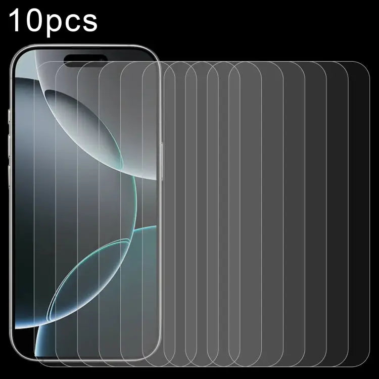 10pcs 0.26mm 9H 2.5D Tempered Glass Film - For iPhone 16 Pro - Apple Accessories