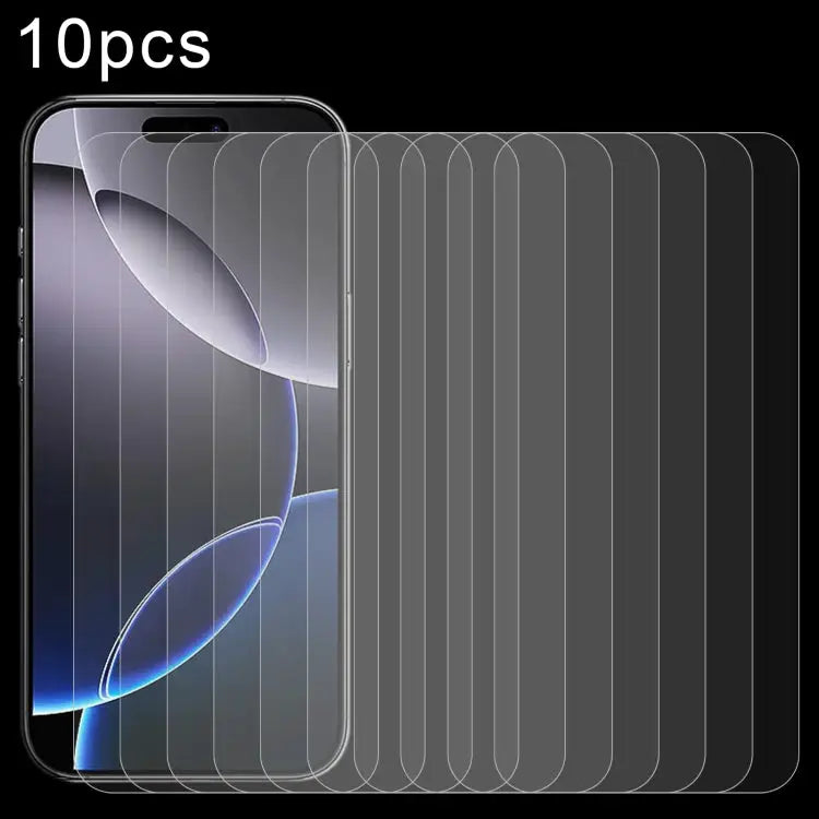 10pcs 0.26mm 9H 2.5D Tempered Glass Film - For iPhone 16 Pro Max - Apple Accessories