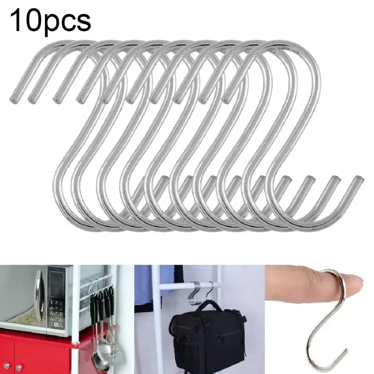10pcs 2.5mm Multi-functional S-shaped Stainless Steel Metal Hook Length: 5.5cm 5.5cm - 5.5cm