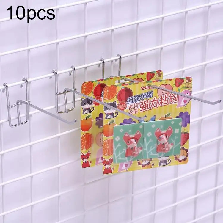 10pcs 3.5mm Supermarket Iron Grid Shelf Hook Length: 10cm 3.5mm 10cm - 3.5mm 10cm