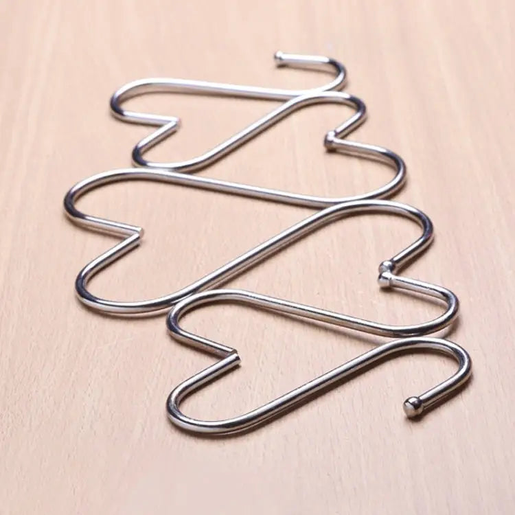 10pcs 3mm Multi-functional S-shaped Stainless Steel Metal Hook Length: 7cm 7cm - 7cm