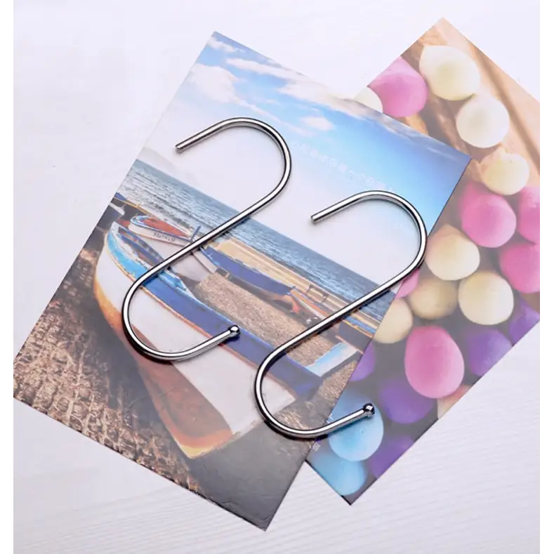 10pcs 3mm Multi-functional S-shaped Stainless Steel Metal Hook Length: 9cm 9cm - 9cm