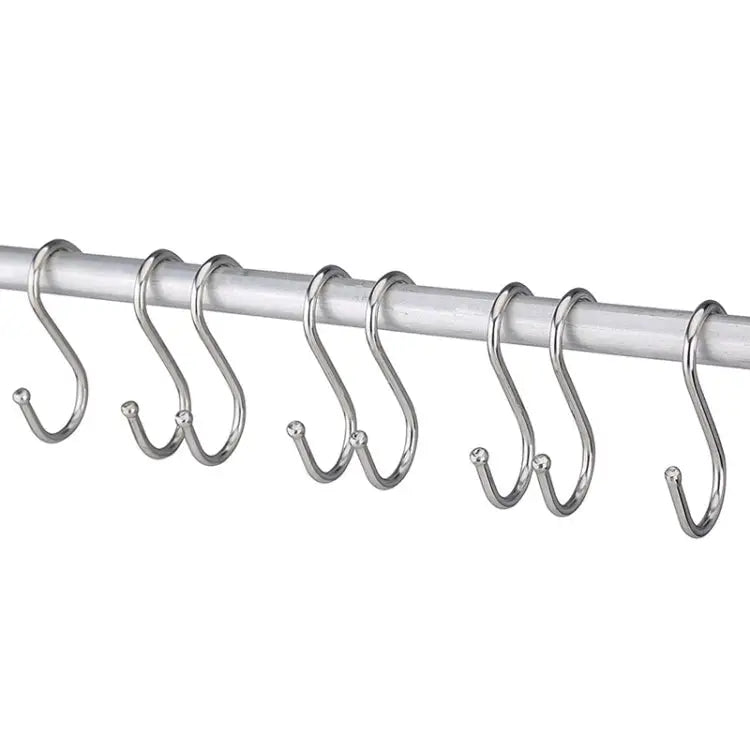 10pcs 3mm Multi-functional S-shaped Stainless Steel Metal Hook Length: 9cm 9cm - 9cm