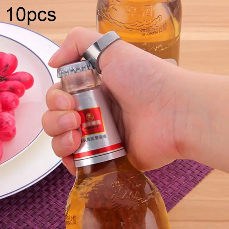 10pcs Ring Style Metal Beer Bottle & Can Opener Inner Diameter: 2.2cm 10pcs Ring Style - 10pcs Ring Style