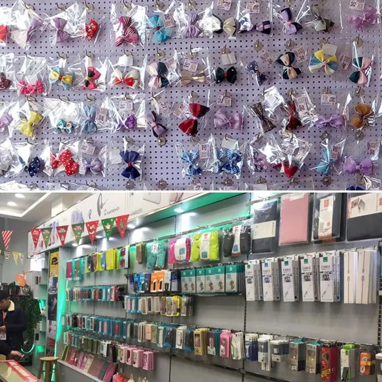 10pcs Supermarket Clothing Shop Pegboard Slat Wall Hook Shelf Hole Plate Hole Pitch: 2.5cm Length: 15cm Wire Diameter: