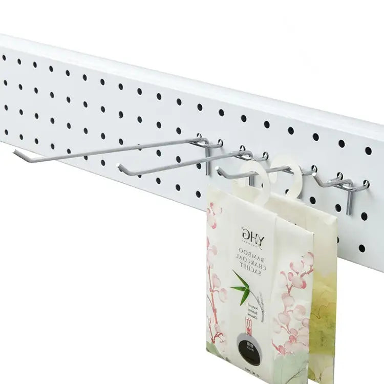 10pcs Supermarket Clothing Shop Pegboard Slat Wall Hook Shelf Hole Plate Hole Pitch: 2.5cm Length: 15cm Wire Diameter: