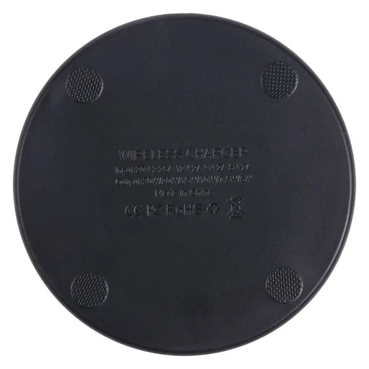 10W QI Plaid Pattern Round Plastic Wireless Charger Plastic