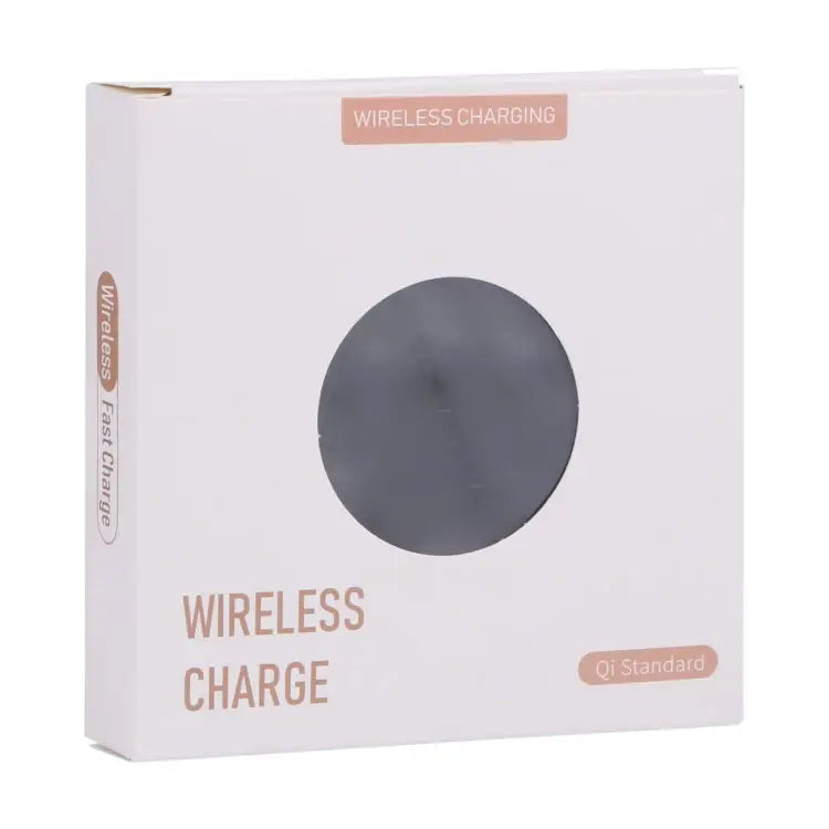 10W QI Plaid Pattern Round Plastic Wireless Charger Plastic