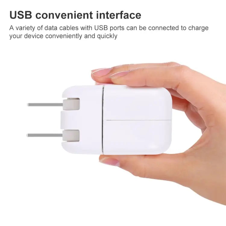 10W USB Charging Adapter with Foldable Plug US Plug - US Plug