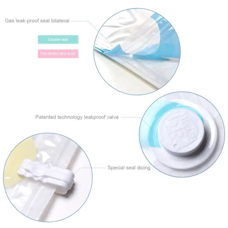 11 PCS Space Saving Sunflowers Pattern Vacuum Storage Bag Thinken Quilts Clothing Vacuum Seal Storage Bag with a Hand