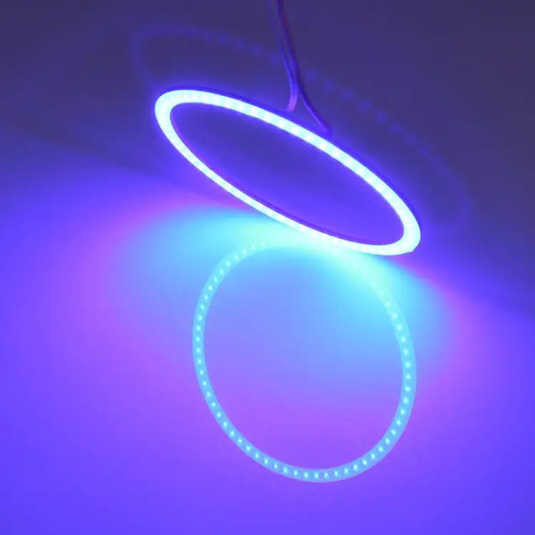 110mm 5W 180LM Angel Eyes Circles Car Headlight COB LED Lights for Vehicles DC 12-24V 110mm Blue Light 110mm White Light