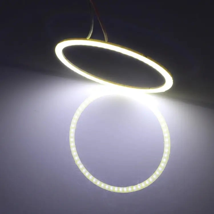 110mm 5W 180LM Angel Eyes Circles Car Headlight COB LED Lights for Vehicles DC 12-24V 110mm Blue Light 110mm White