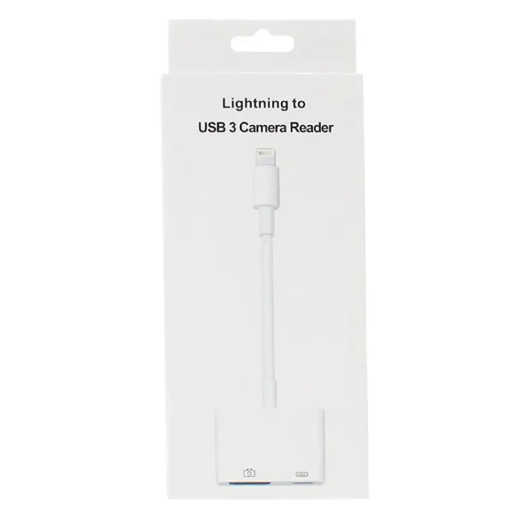 11cm 8 Pin Male to USB & 8 Pin Data Charging Cable Camera Reader Adapter Support System above iOS 9.2