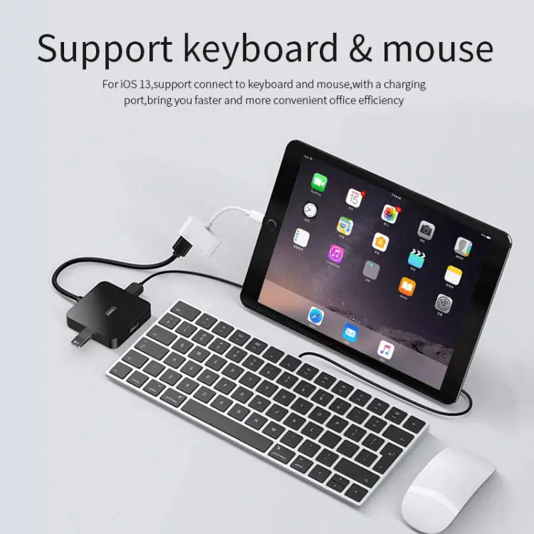 11cm 8 Pin Male to USB & 8 Pin Data Charging Cable Camera Reader Adapter Support System above iOS 9.2