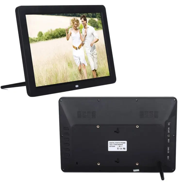 12.0 Inch LED Display Multi-media Digital Photo Frame with Holder / Music & Movie Player / Remote Control Function