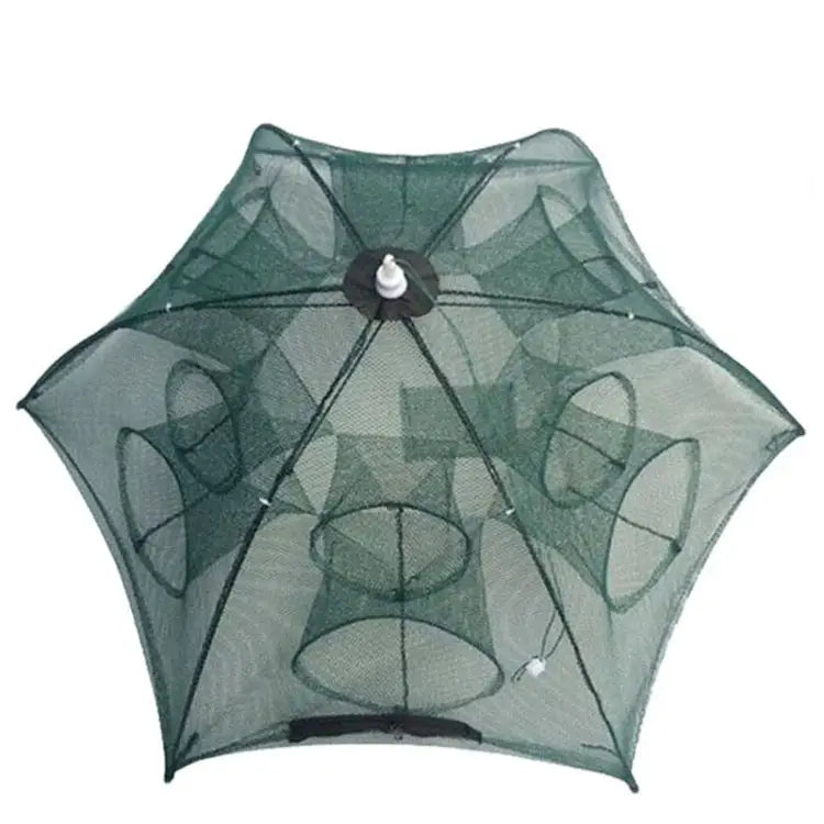 12 Holes Automatic Foldable Fishing Net Nylon Shrimp Crab Minnow Trap Fish Cast Net Fishing Tackle 12 Holes - 12 Holes