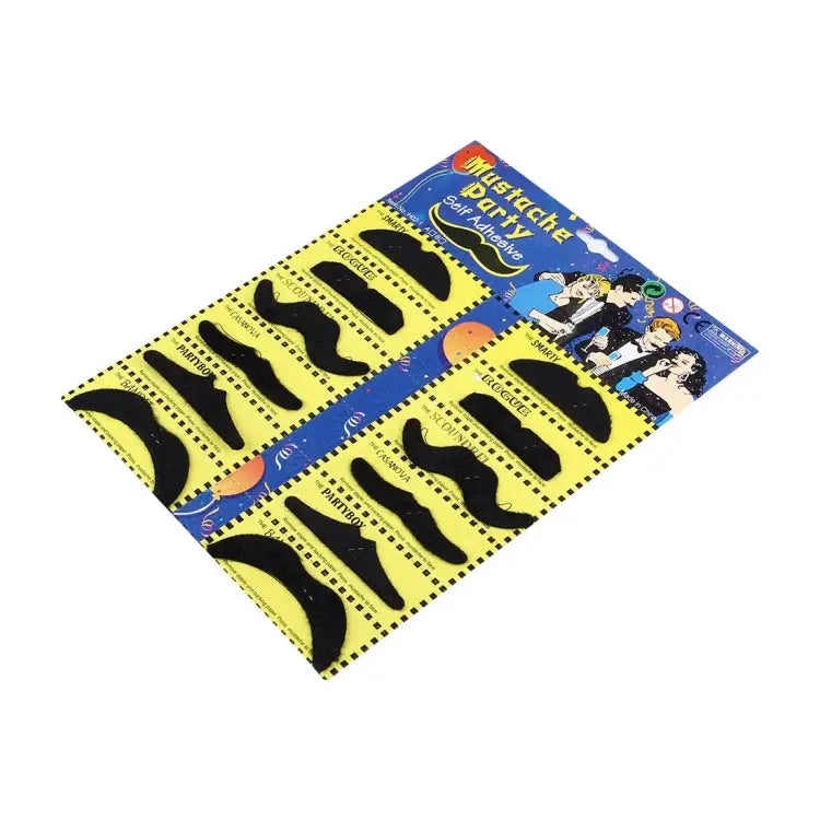 12 in 1 Funny Halloween Props Self-adhesive Fake Mustaches Kit Mustaches Kit - Mustaches Kit