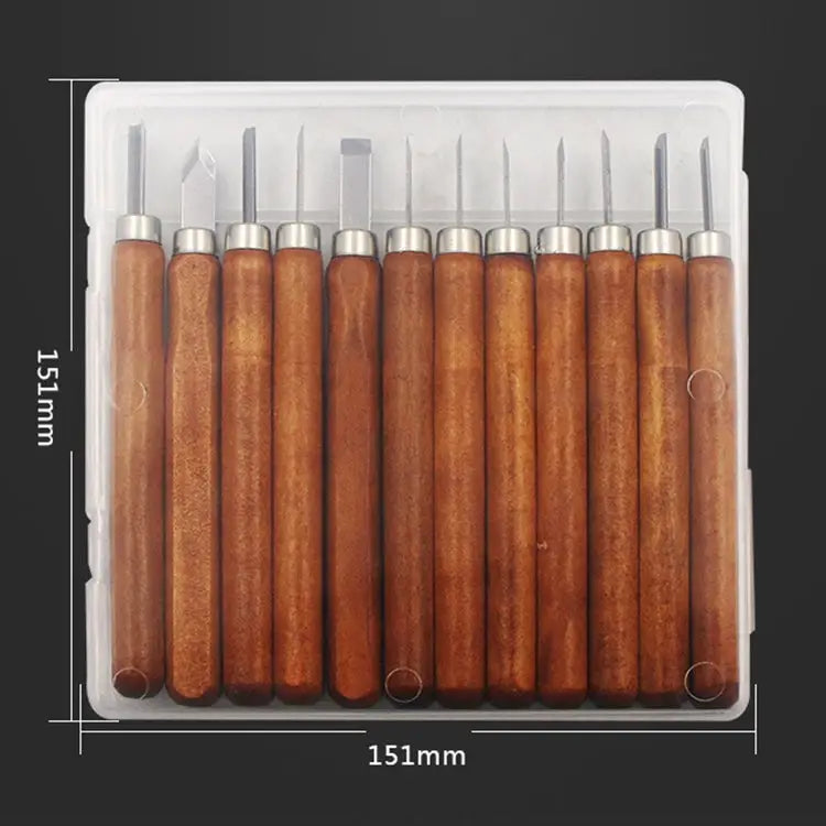 12 in 1 Wood Carving Chisels Knife Basic Woodcut Working Handmade Rubber Stamps Hand Tools Chisels Knife - Chisels Knife