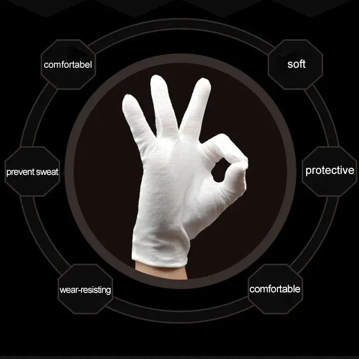12 Pairs Labor Insurance Work Gloves Cotton Double-sided Cotton Double-sided - Cotton Double-sided