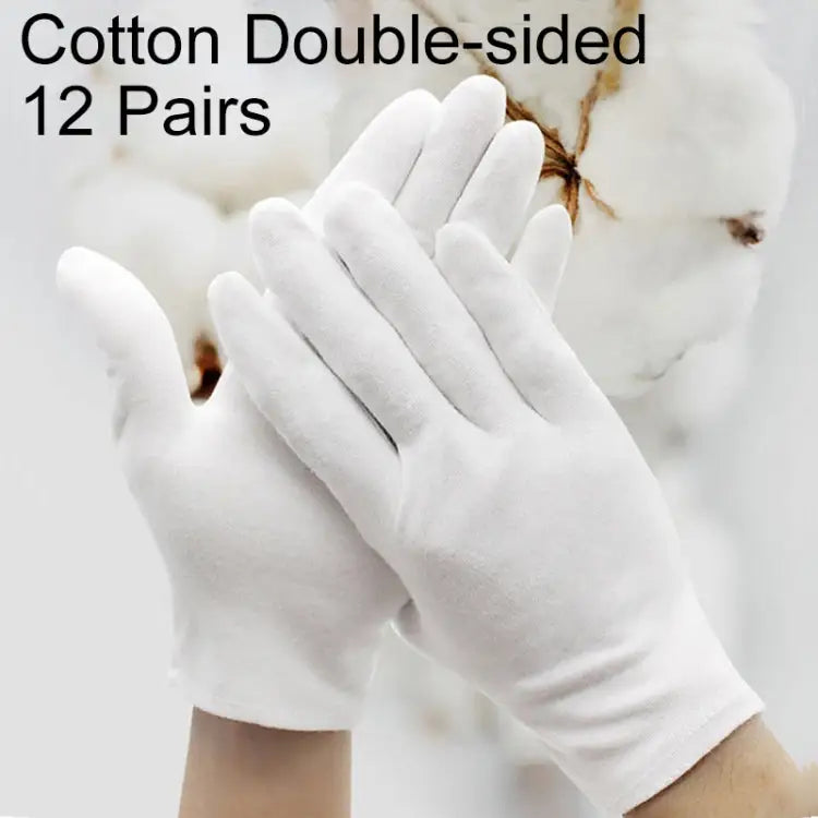 12 Pairs Labor Insurance Work Gloves Cotton Double-sided Cotton Double-sided - Cotton Double-sided