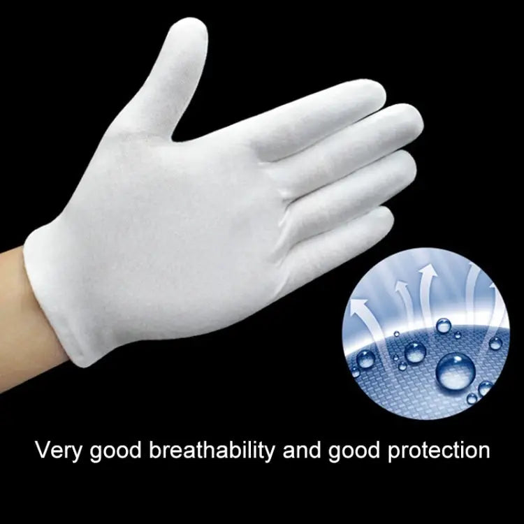12 Pairs Pure Cotton Working Gloves Thickened， Size：Free Size Thickened， Size：Free Size - Thickened， Size：Free Size
