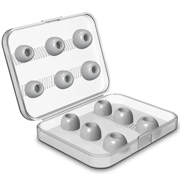 12 PCS Wireless Earphone Replaceable Memory Foam Ear Cap Earplugs for AirPods Pro with Storage Box Memory Foam Black