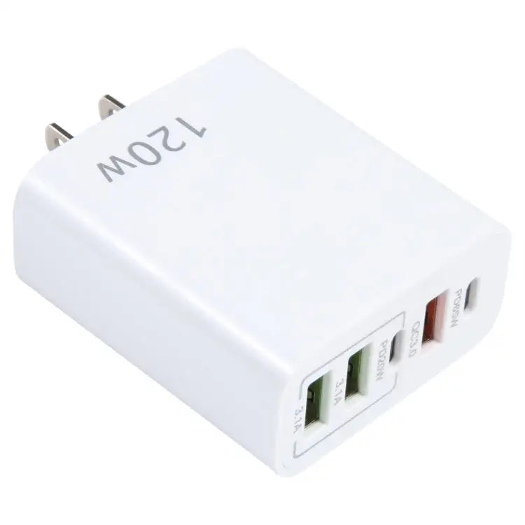 120W Dual PD Type-C + 3 x USB Multi Port Charger US Plug US Plug - US Plug - Apple Accessories