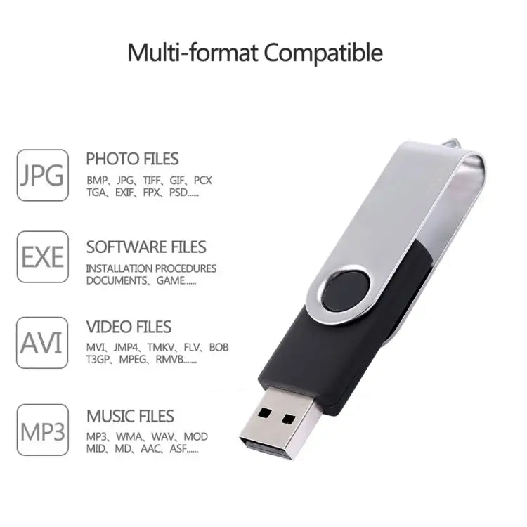 128GB Twister USB 2.0 Flash Disk(Black) 128GB/Black - 128GB/Black