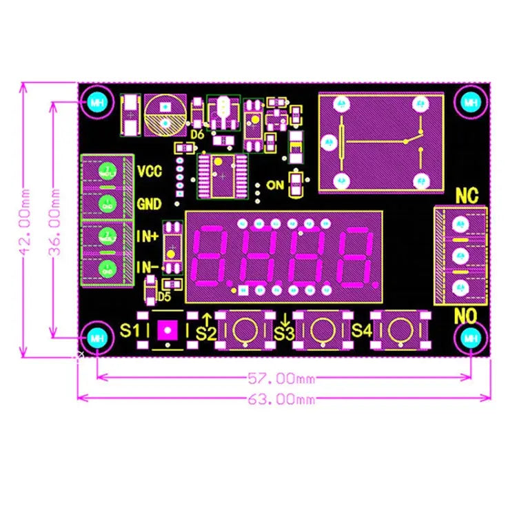 12V Time Relay Module Trigger OFF / ON Switch Cycle Timing Relay Board 12V - 12V