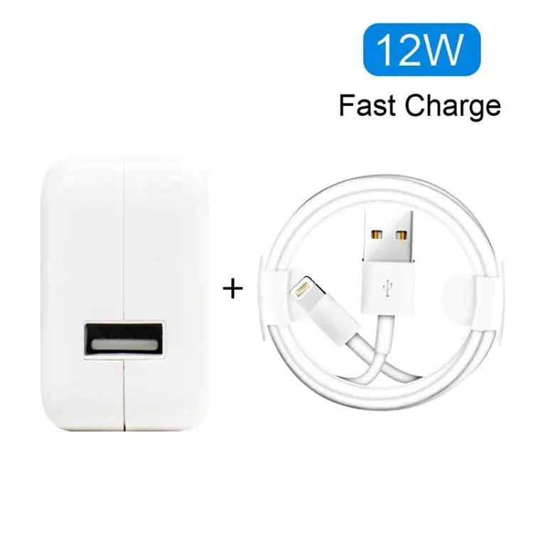 12W USB Charger + USB to 8 Pin Data Cable for iPad / iPhone / iPod Series AU Plug