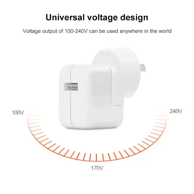 12W USB Charger + USB to 8 Pin Data Cable for iPad / iPhone / iPod Series AU Plug