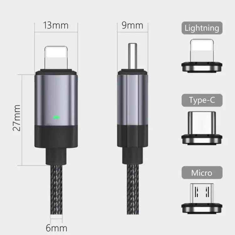 15W USB-C / Type-C to Micro USB Fast Charging Magnetic Data Cable Style: 1m Cable + Magnetic Head Micro USB - Micro USB