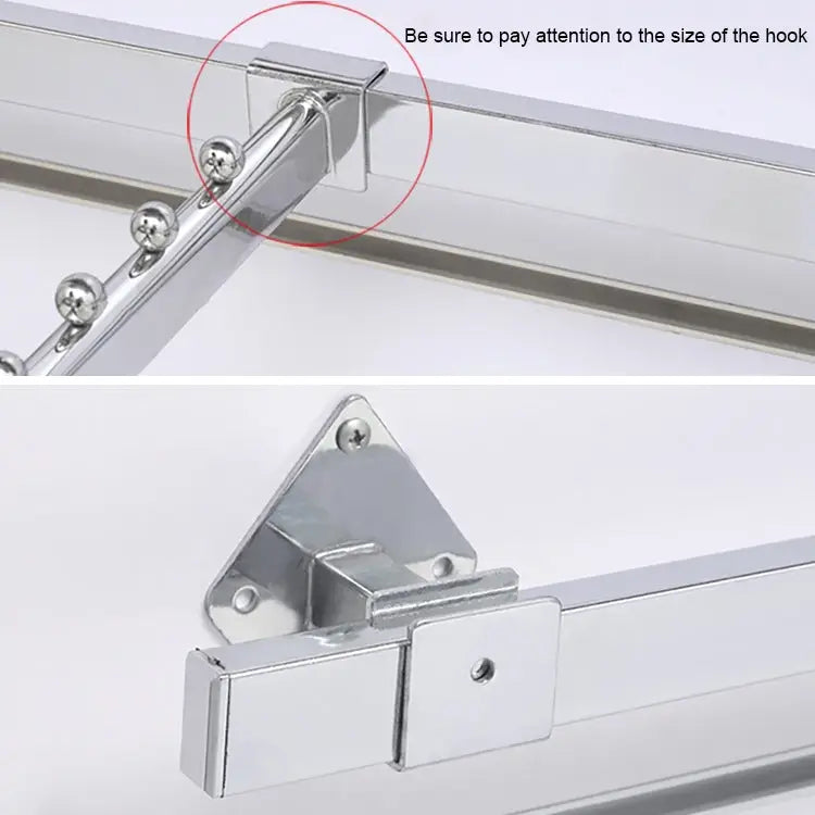 15x30mm Supermarket Shelves Display Electroplated Square Crossbar hook Bracket Length: 1m Crossbar Hook - Crossbar Hook