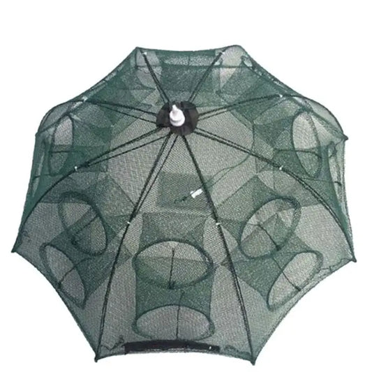 16 Holes Automatic Foldable Fishing Net Nylon Shrimp Crab Minnow Trap Fish Cast Net Fishing Tackle 16 Holes - 16 Holes