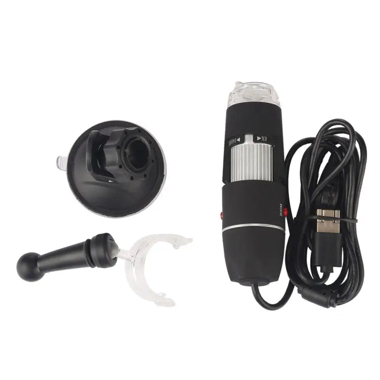 1600X Magnifier HD 0.3MP Image Sensor 2 in 1 USB Digital Microscope with 8 LED & Professional Stand 1600X - 1600X