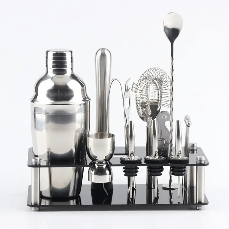 18 in 1 Cocktail Shaker Tools Setwith Acrylic Mount Capacity: 350ml - 350ml
