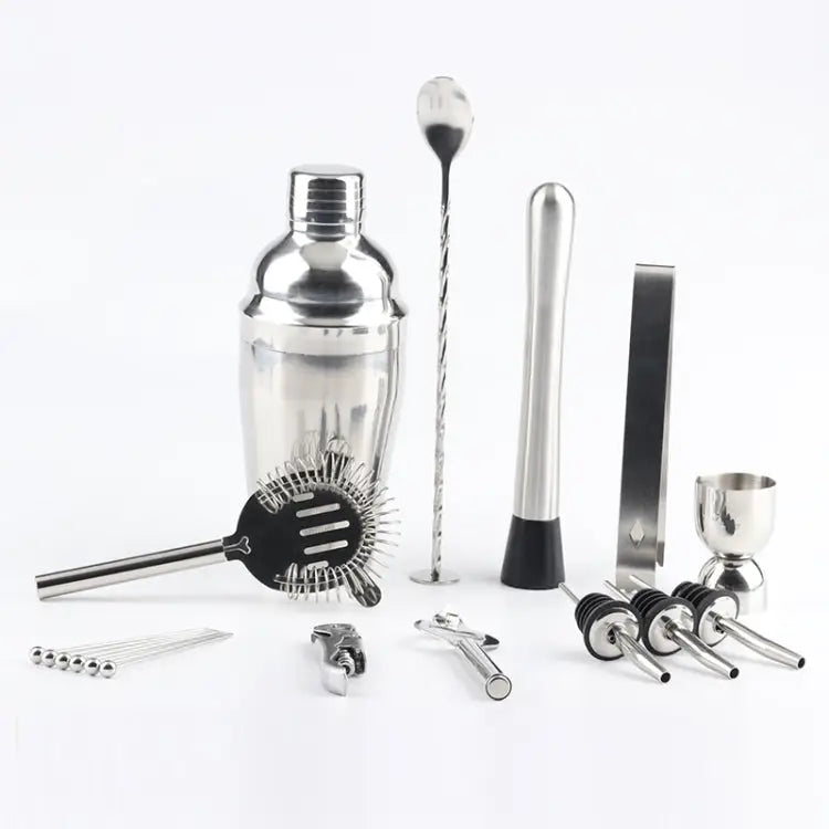 18 in 1 Cocktail Shaker Tools Setwith Acrylic Mount Capacity: 550ml 550ml - 550ml