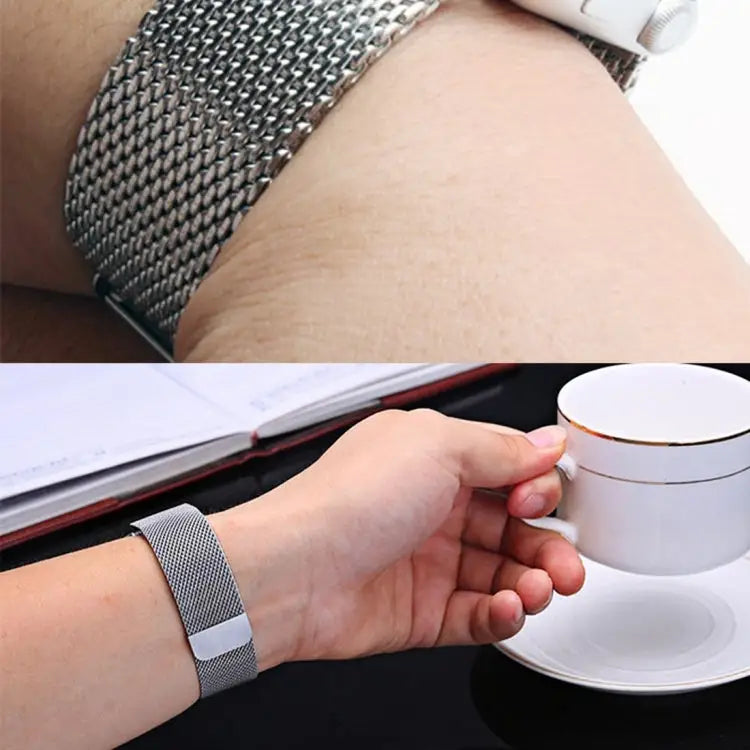 18mm Magnetic Milanese Loop Stainless Steel Magnet Closure Lock Bracelet Strap Band for Huawei Watch Band 5 Milanese