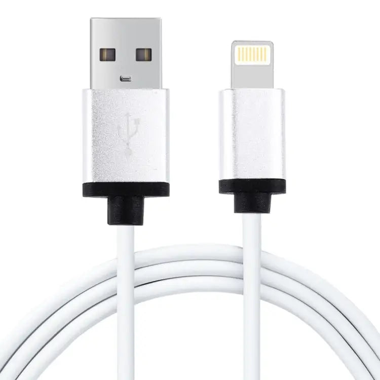 1m 3A 8 Pin to USB Data Sync Charging Cable for iPhone iPad Diameter: 4 cm - White