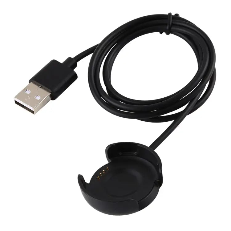1m Portable Smart Watch Cradle Charger USB Charging Cable for Amazfit A1801 For Amazfit A1801 /Black - For Amazfit