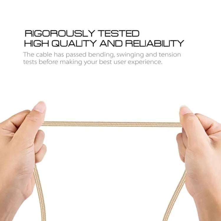 1m Woven Style Metal Head 8 Pin to USB Data Sync Charging Cable for iPhone iPad